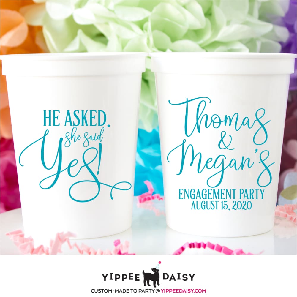 Engagement Party Stadium Cups