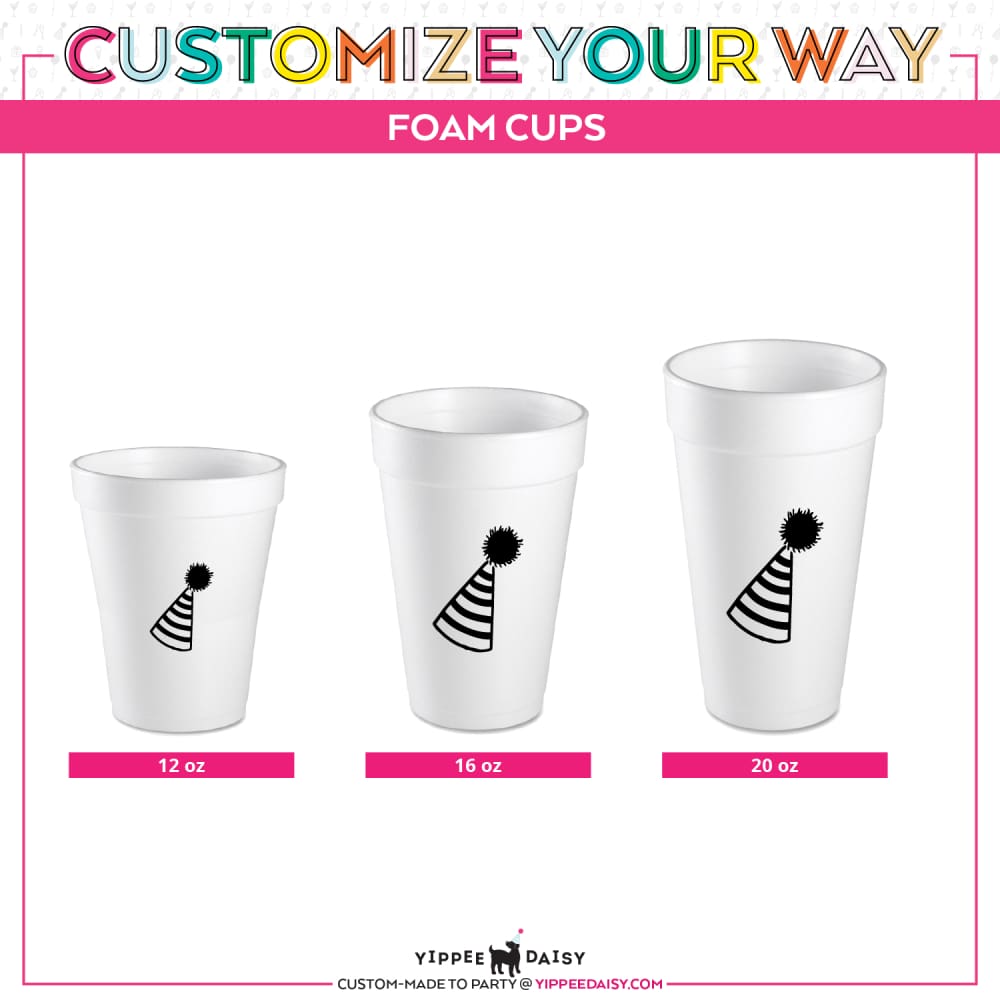 Cheers Ya'll Personalized 20oz Styrofoam Cups
