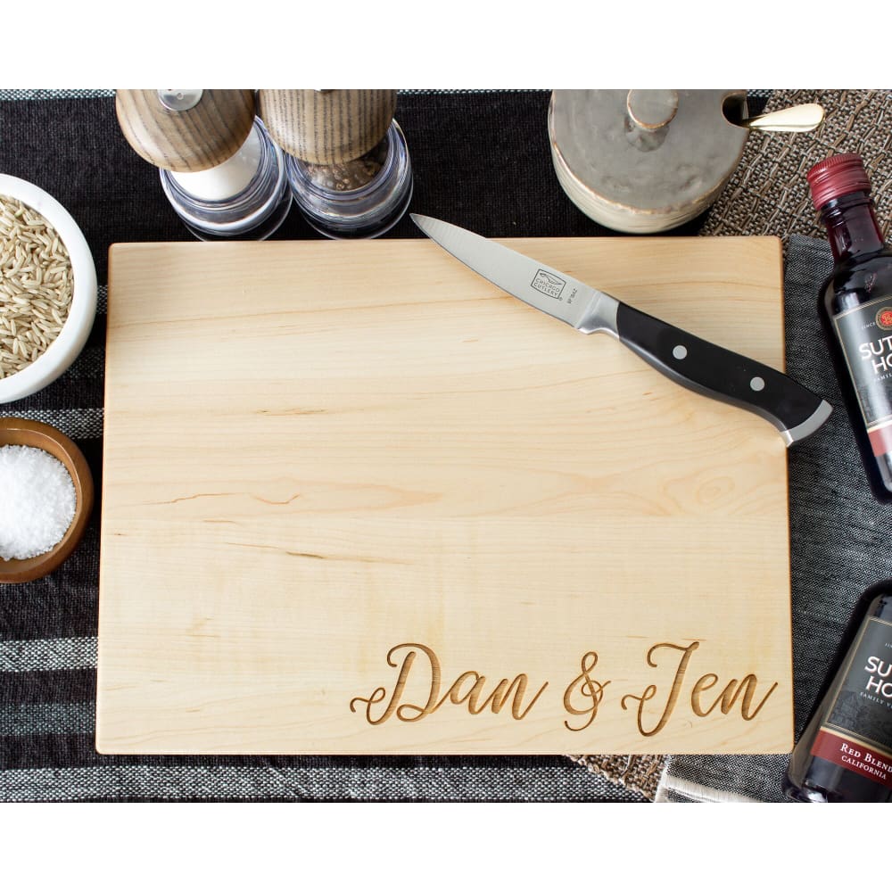 Custom Family Engraved Wooden Cutting Board - Yippee Daisy