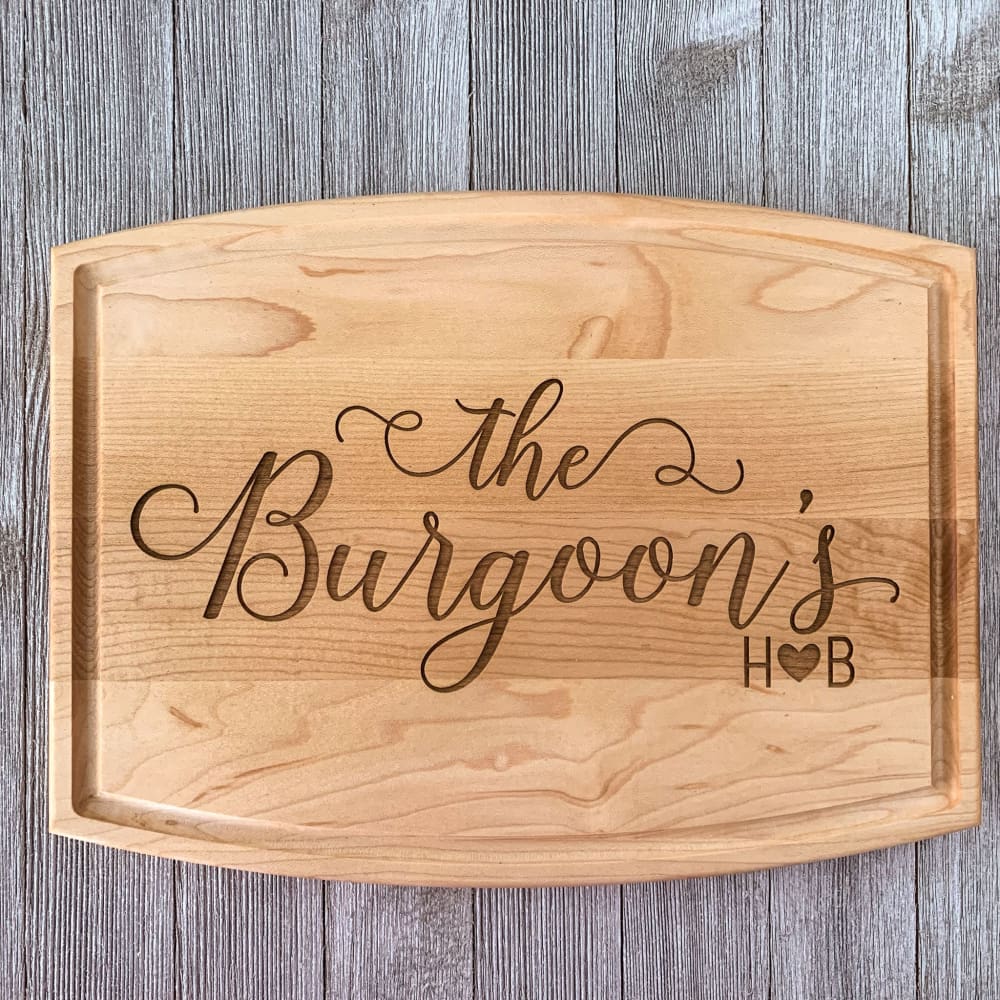 Engraved Cutting Board for Wedding Couple