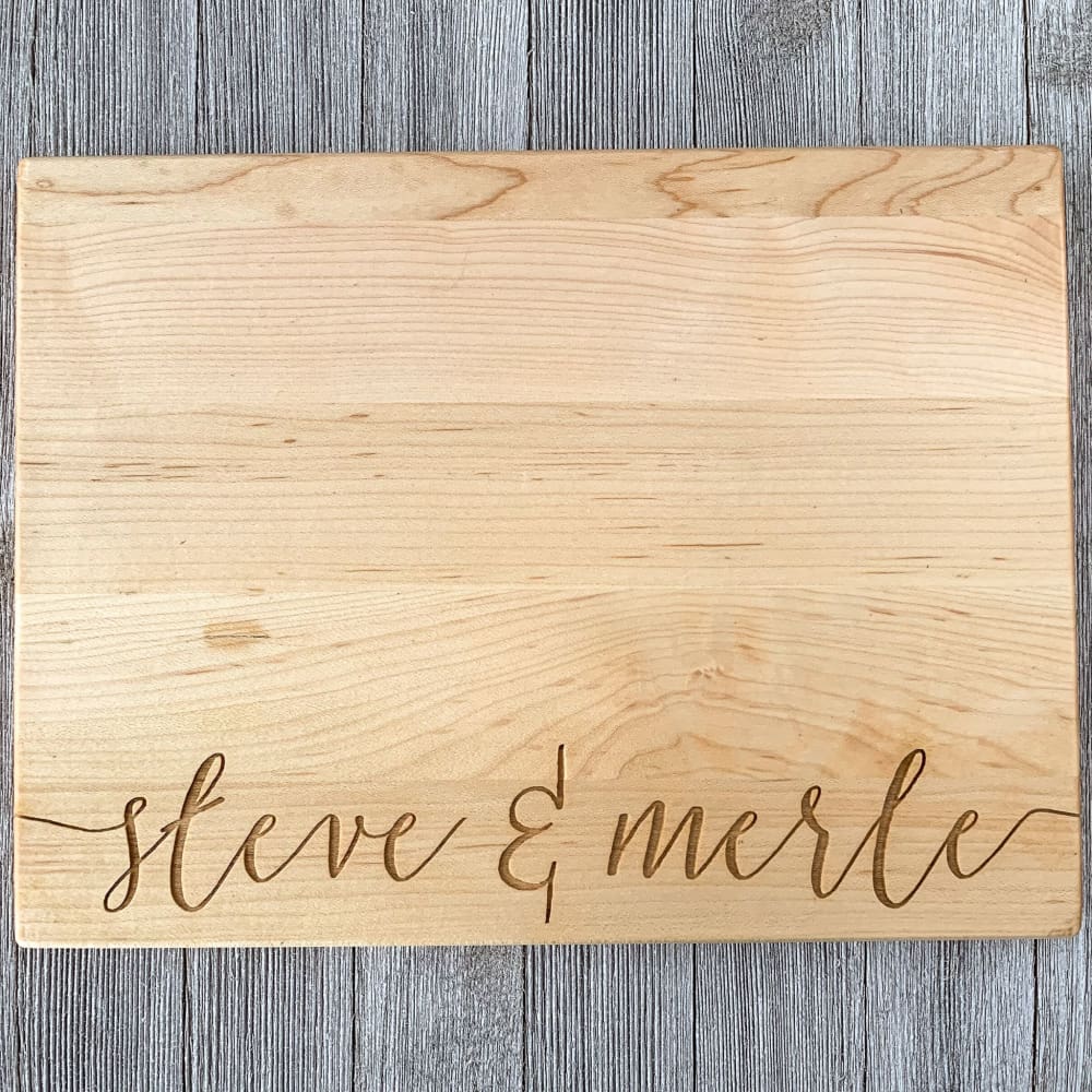 Custom Family Engraved Wooden Cutting Board - Yippee Daisy