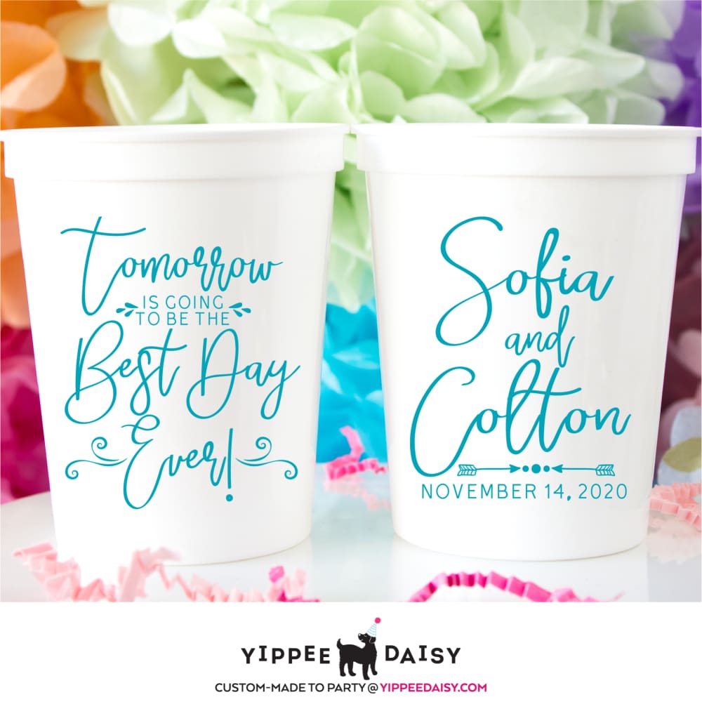 Custom Best Day Ever Styrofoam Cups