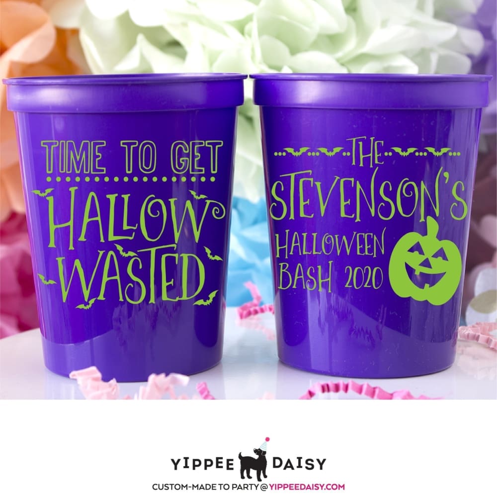 Time To Get Hallow Wasted Personalized Halloween Stadium Cups - Stadium Cup